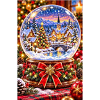 Nutcracker Village Snow Globe — original artwork on a clean white background