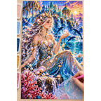 Ocean Goddess Pearl Palace diamond painting process