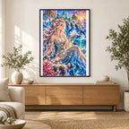 Ocean Goddess Pearl Palace finished artwork in home décor