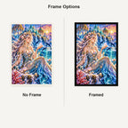 Ocean Goddess Pearl Palace No Frame and Framed comparison