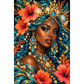Ocean Pearl Mermaid Queen original artwork on white background