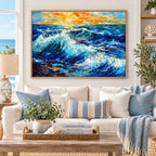Ocean Wave Sunset Diamond Painting Kit diamond painting home decor scene