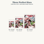 Size guide for Painter Under Cherry Blossoms Diamond Painting Kit