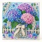 Pastel Hydrangea Jar Pearl Diamond Painting Kit – hero image