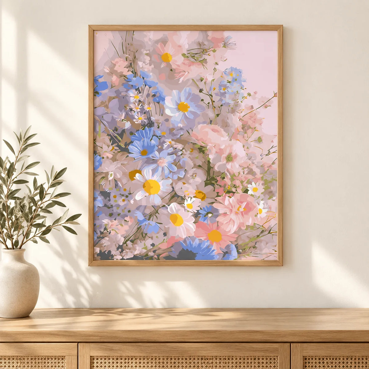 Home decor scene featuring Pastel Meadow Blooms