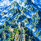 Diamond detail for Path Through Blue Peaks Diamond Painting Kit