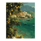 Amalfi Lemon Coast completed artwork on a clean white background