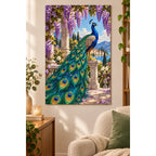Peacock Wisteria Garden Diamond Painting Kit home decor scene