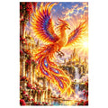 Phoenix Golden Temple Sunrise original artwork on white