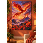Phoenix Volcano Sunset Diamond Painting Kit home decor scene