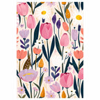 Pink Tulip Meadow Diamond Painting Kit No Frame and Framed comparison