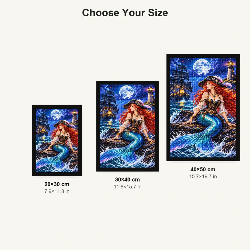Pirate Mermaid Ghost Lighthouse size comparison