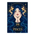 Original white-background artwork of Pisces Twin Fish Dream