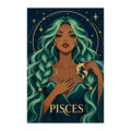 Original white-background artwork of Pisces Seafoam Current
