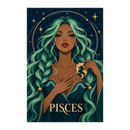 Original white-background artwork of Pisces Seafoam Current