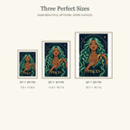 Pisces Seafoam Current diamond painting in 20 by 30, 30 by 40, and 40 by 50 centimeter sizes