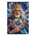 Original white-background artwork — ocean guardian and twin fish