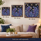 pisces artwork size comparison for 20, 30 and 40 cm options; each sold separately