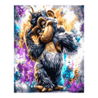 Playful Baby Chimpanzee completed artwork on a clean white background