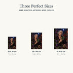 Three size options for the Poison Garden Herbalist diamond painting kit.