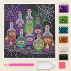 Poison Potion Bottles Pearl Diamond Painting Kit kit image