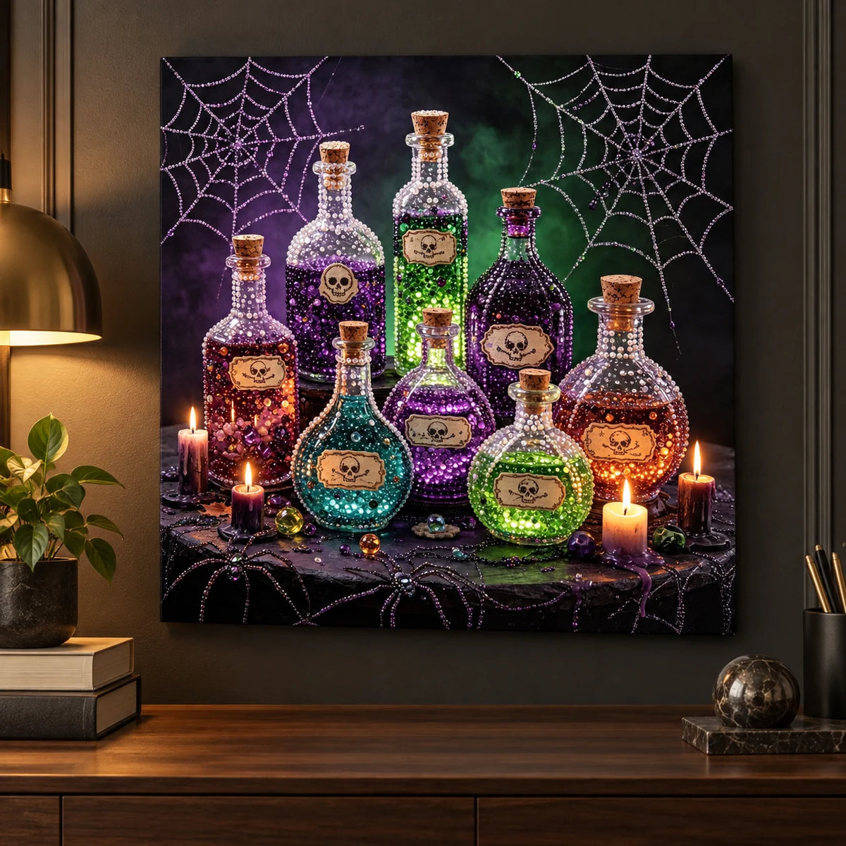 Poison Potion Bottles Pearl Diamond Painting Kit room image