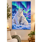 Polar Bear Aurora Diamond Painting Kit home decor scene