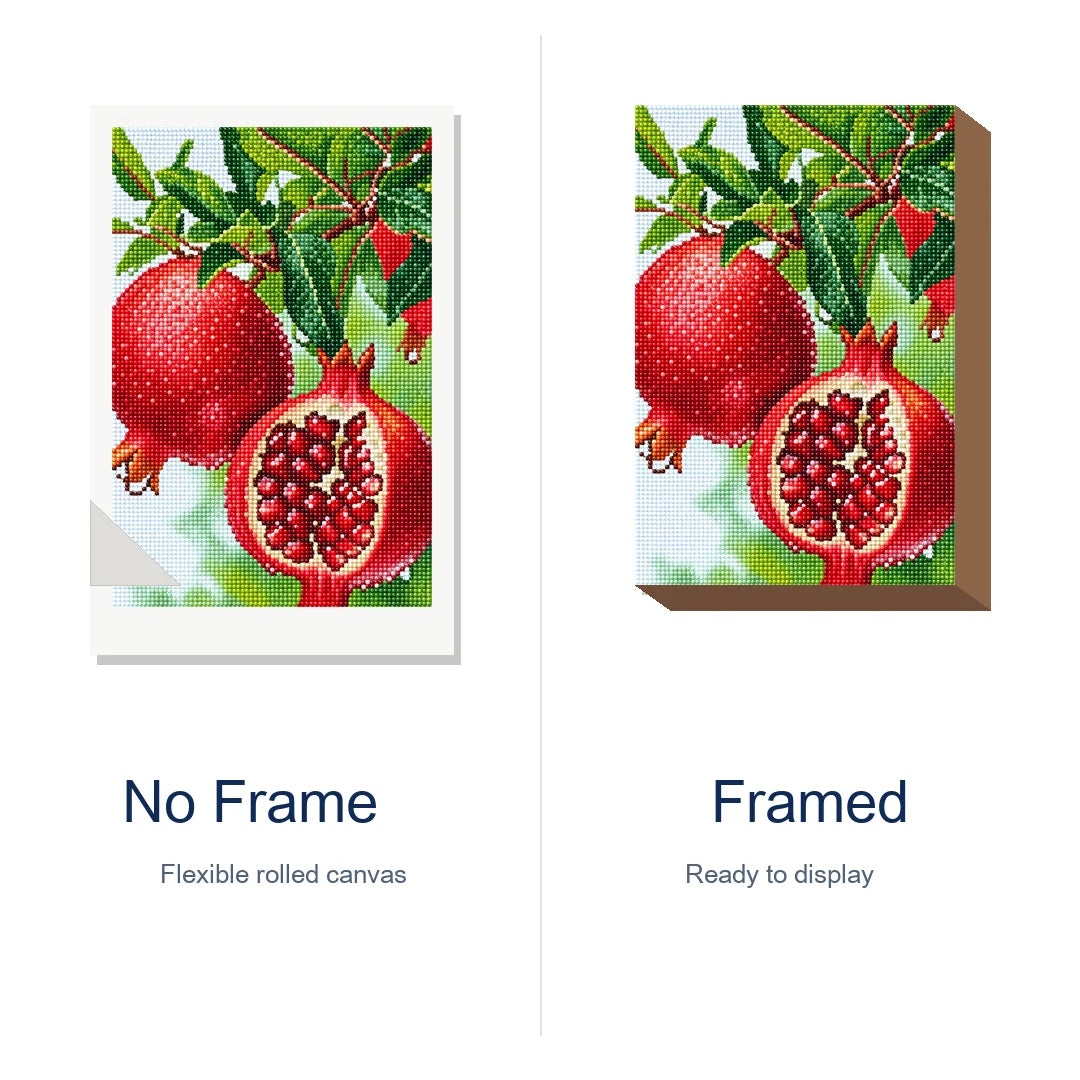 Pomegranate Harvest Diamond Painting Kit frame view