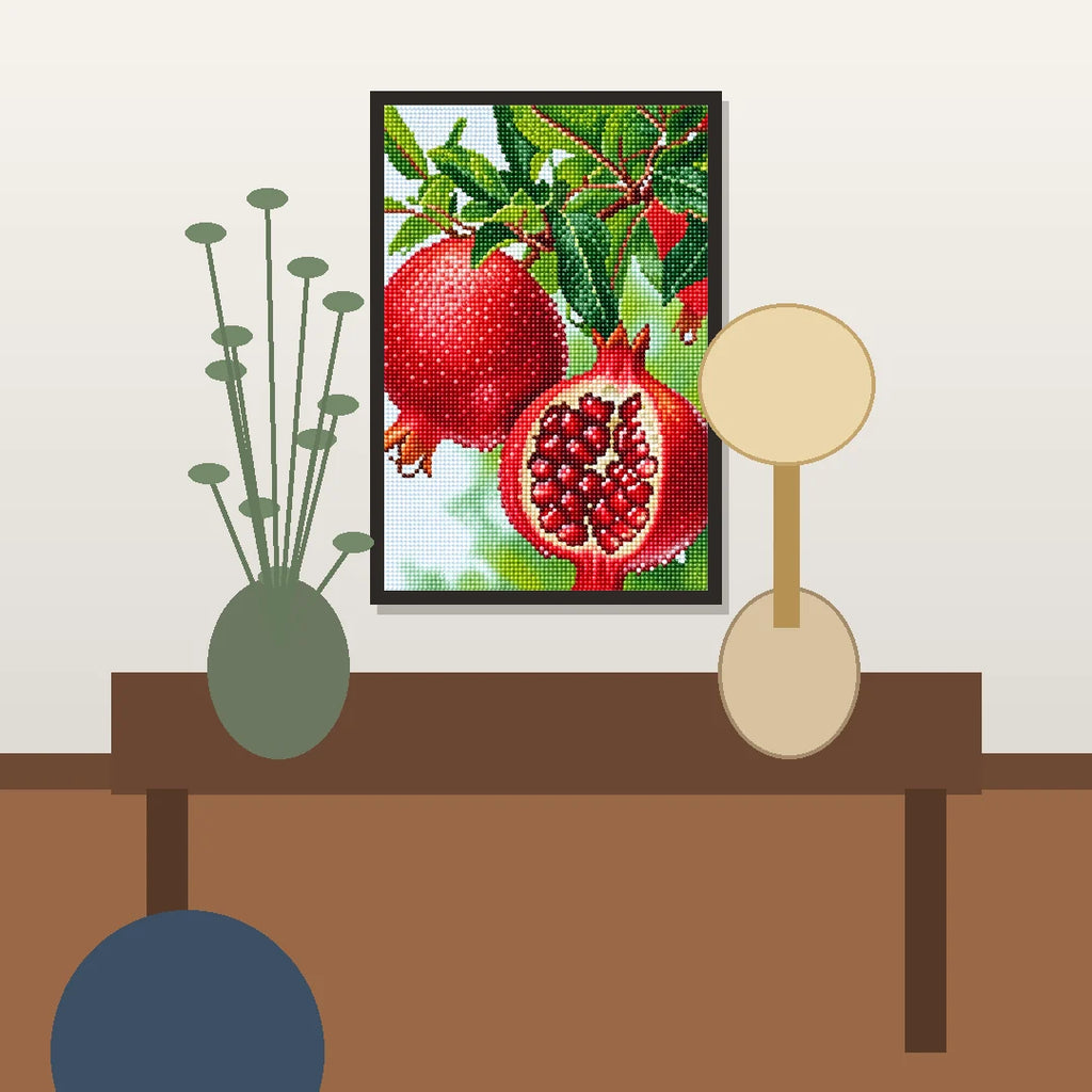 Pomegranate Harvest Diamond Painting Kit lifestyle view