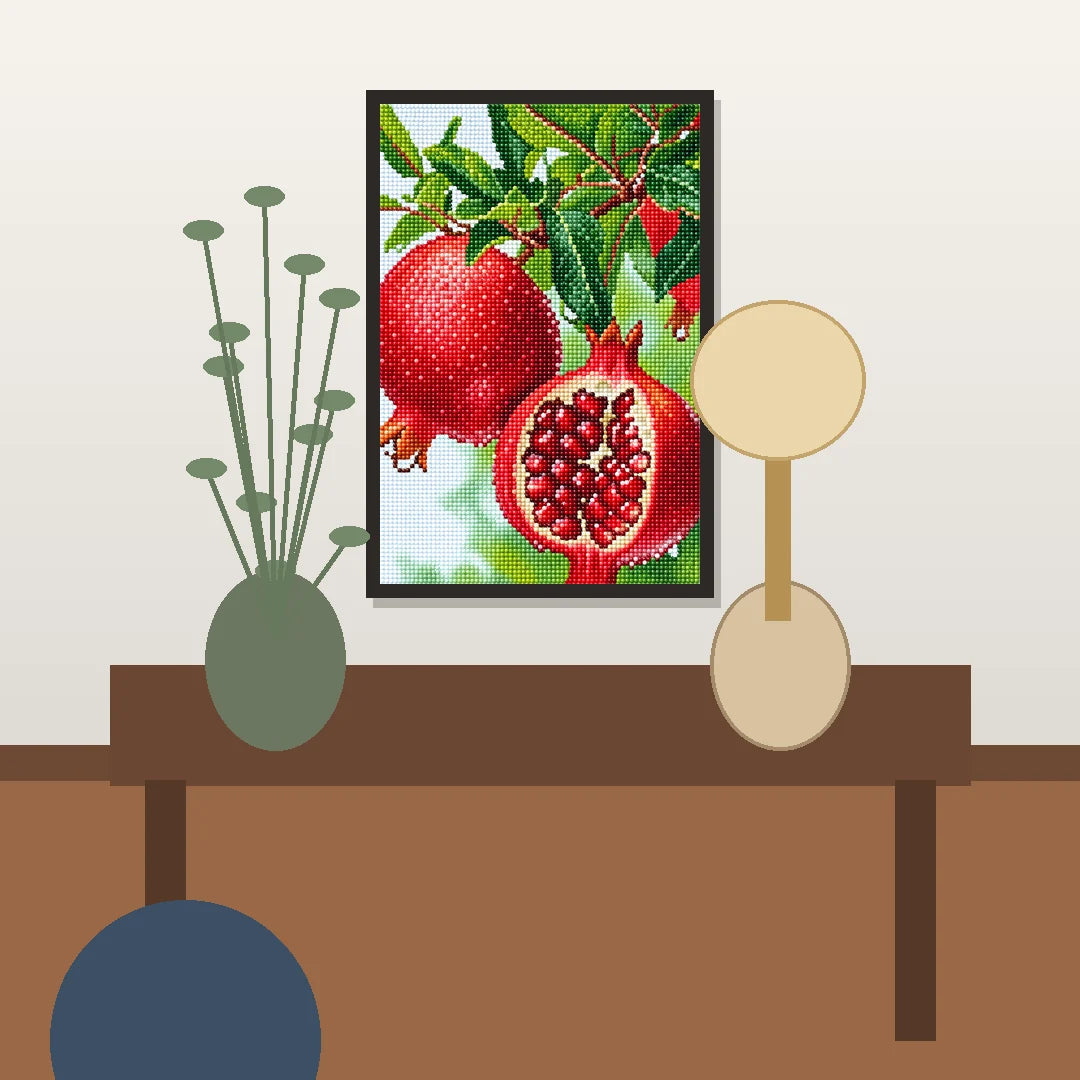 Pomegranate Harvest Diamond Painting Kit lifestyle view