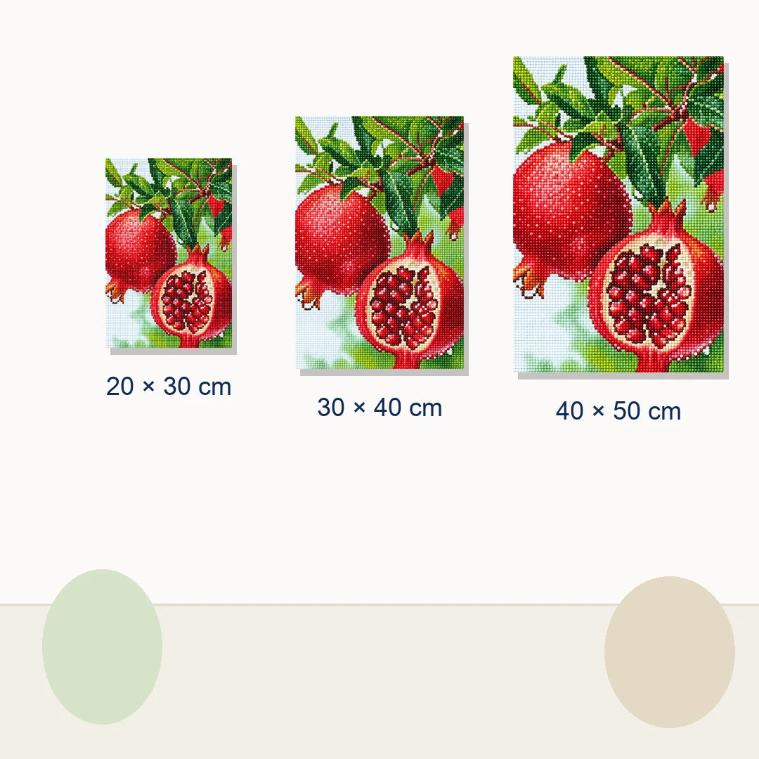 Pomegranate Harvest Diamond Painting Kit size view