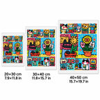 Pop Art Cat Flower Garden size guide