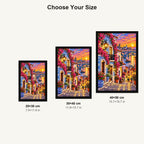 Portuguese Azulejo Street Sunset size comparison