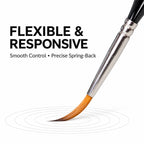Flexible and responsive detail brush bristles