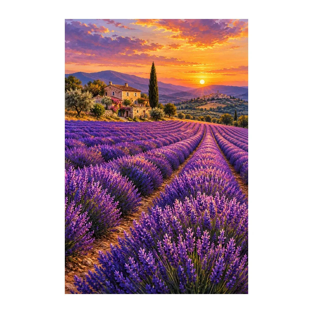 Original Provence Lavender Hills artwork on a white background.