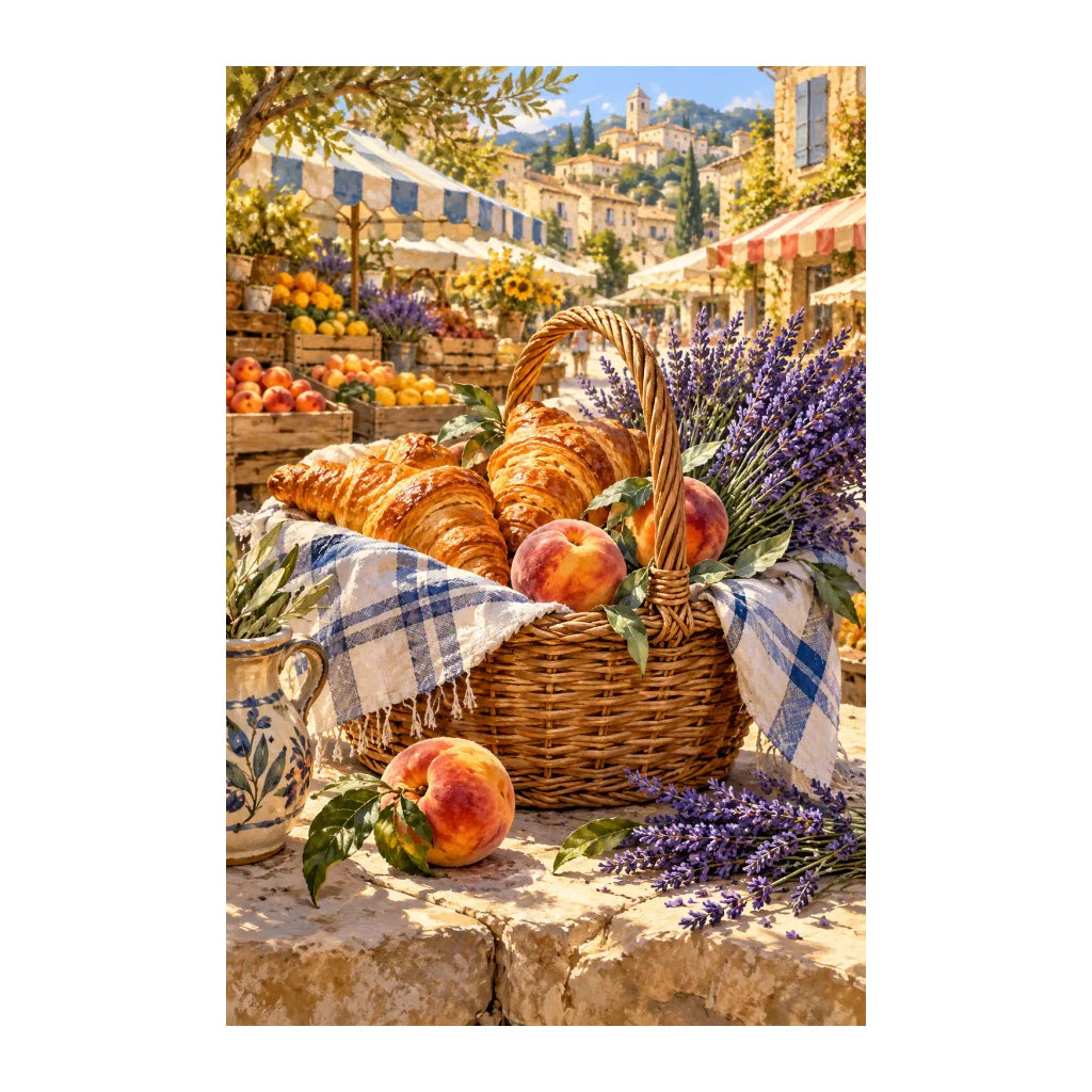Original Provence Market Pastries artwork on a white background.