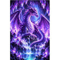 Purple Crystal Dragon Amethyst Cave — original artwork on a clean white background