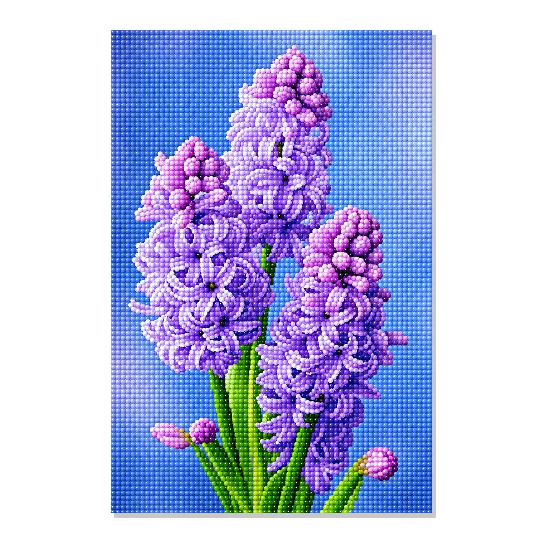 Purple Hyacinths Diamond Painting Kit hero view