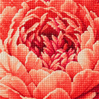 Close-up diamond drill detail of Radiant Coral Bloom