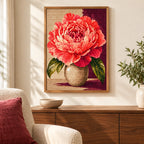 Home decor scene featuring Radiant Coral Bloom