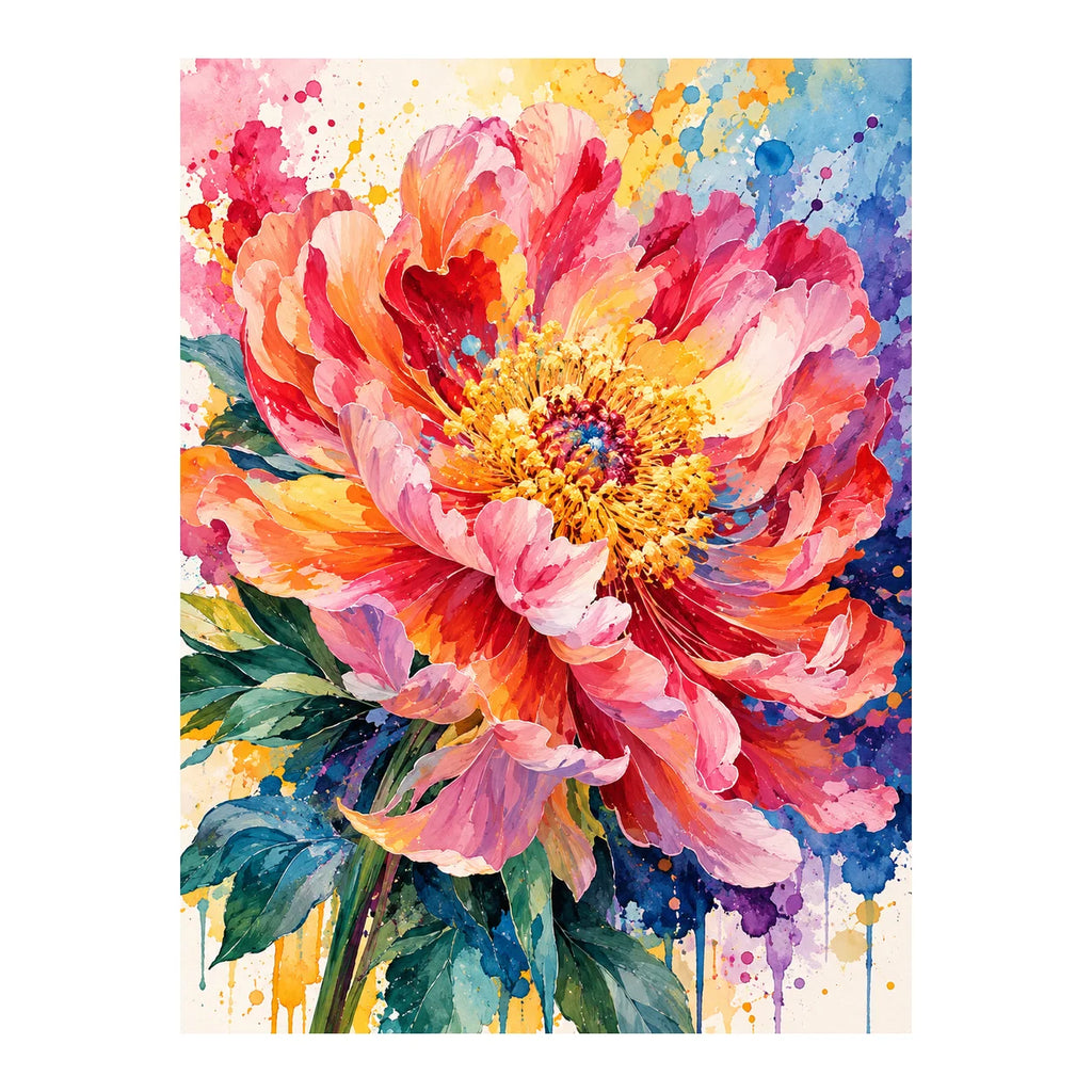 Original artwork showing radiant peony bloom.