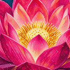 Close-up diamond drill detail of Radiant Lotus Bloom