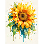 Original artwork showing radiant sunburst bloom.