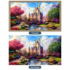 Rainbow Castle Fantasy Diamond Painting Kit diamond painting No Frame and Framed options