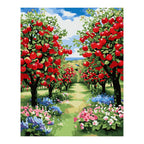 Red Apple Orchard Path completed artwork on a clean white background