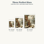 20 × 30, 30 × 40 and 40 × 50 cm size guide for Red Ribbons In Snow