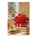 Red Rose Morning Diamond Painting Kit hero view