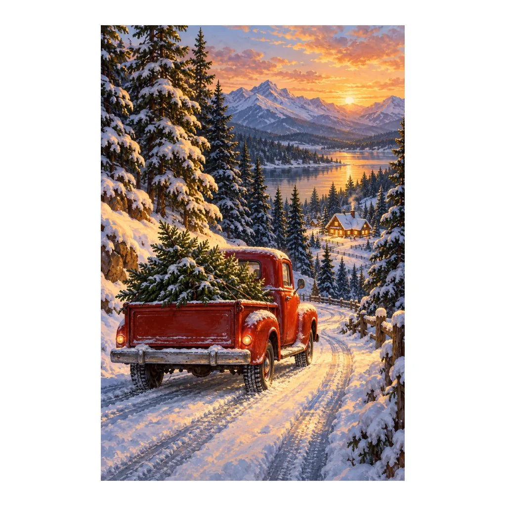 Original Red Truck artwork on a white background.