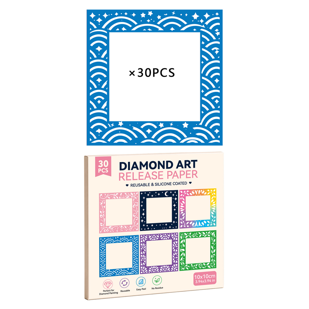 Blue 30PCS diamond art release paper