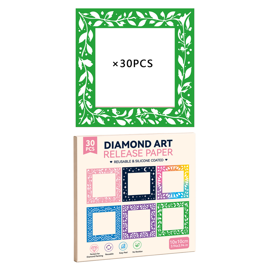 Green 30PCS diamond art release paper